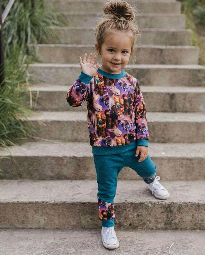 Apģērbu komplekts, Petrol Pūķis,74cm